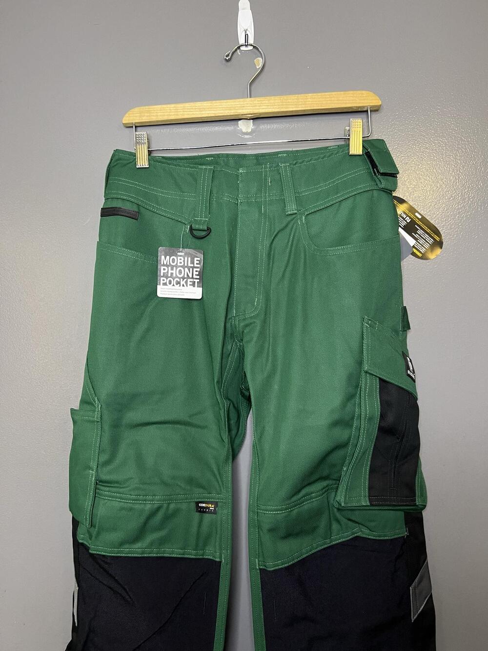 Mascot Cargo Pants Mens 31x32 Green Erlangen Reflective Workwear 12179-203-0309